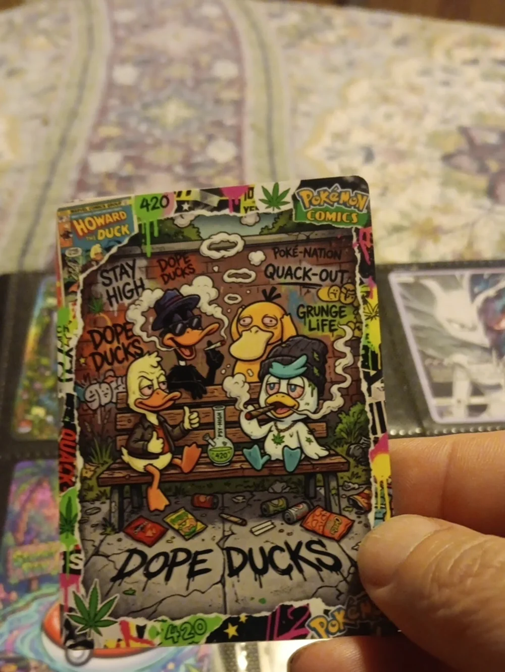 Dope Ducks Sticker Card - Colorful Cartoon Ducks